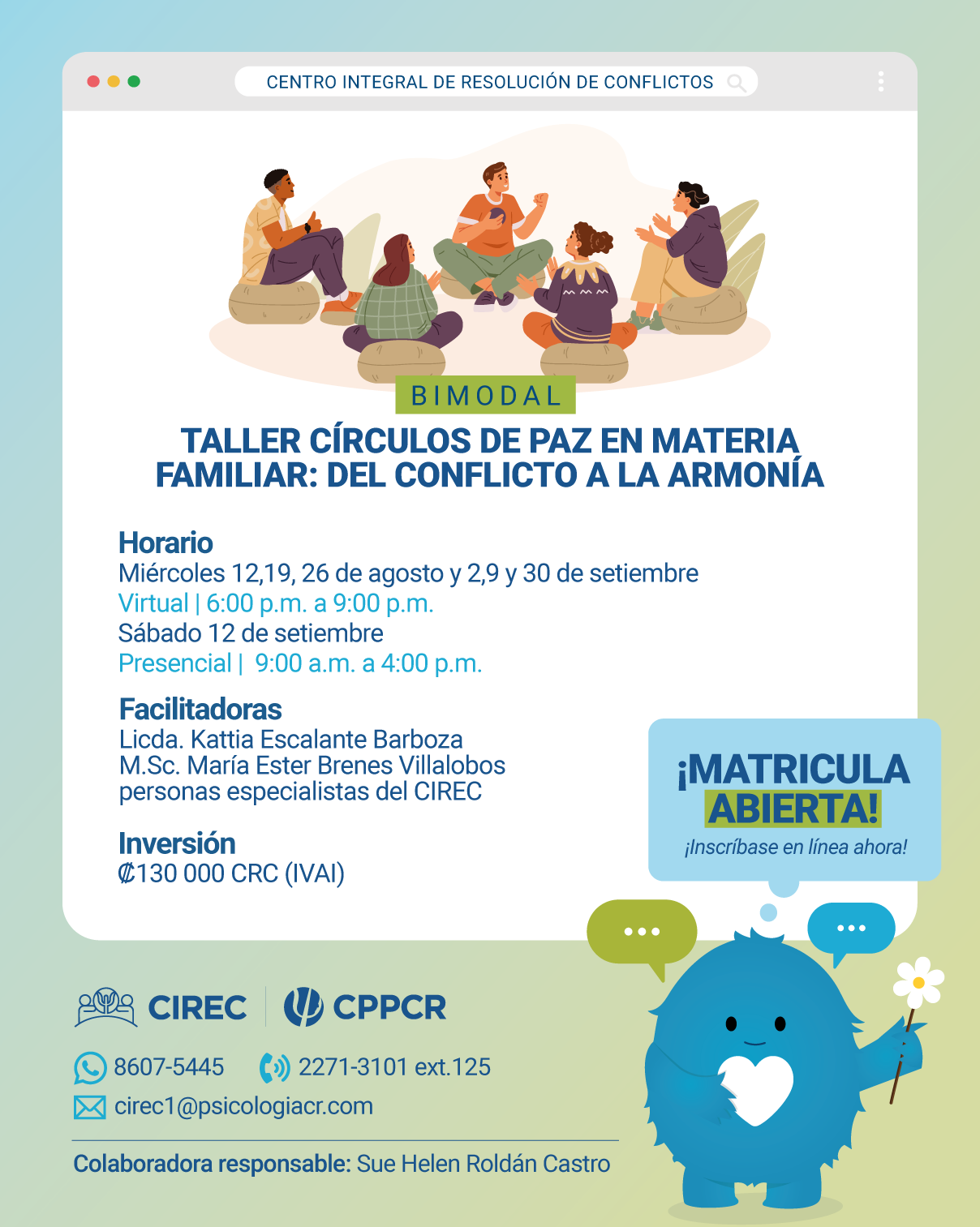 Taller Círculos de Paz en materia familiar: del Conflicto a la Armonía